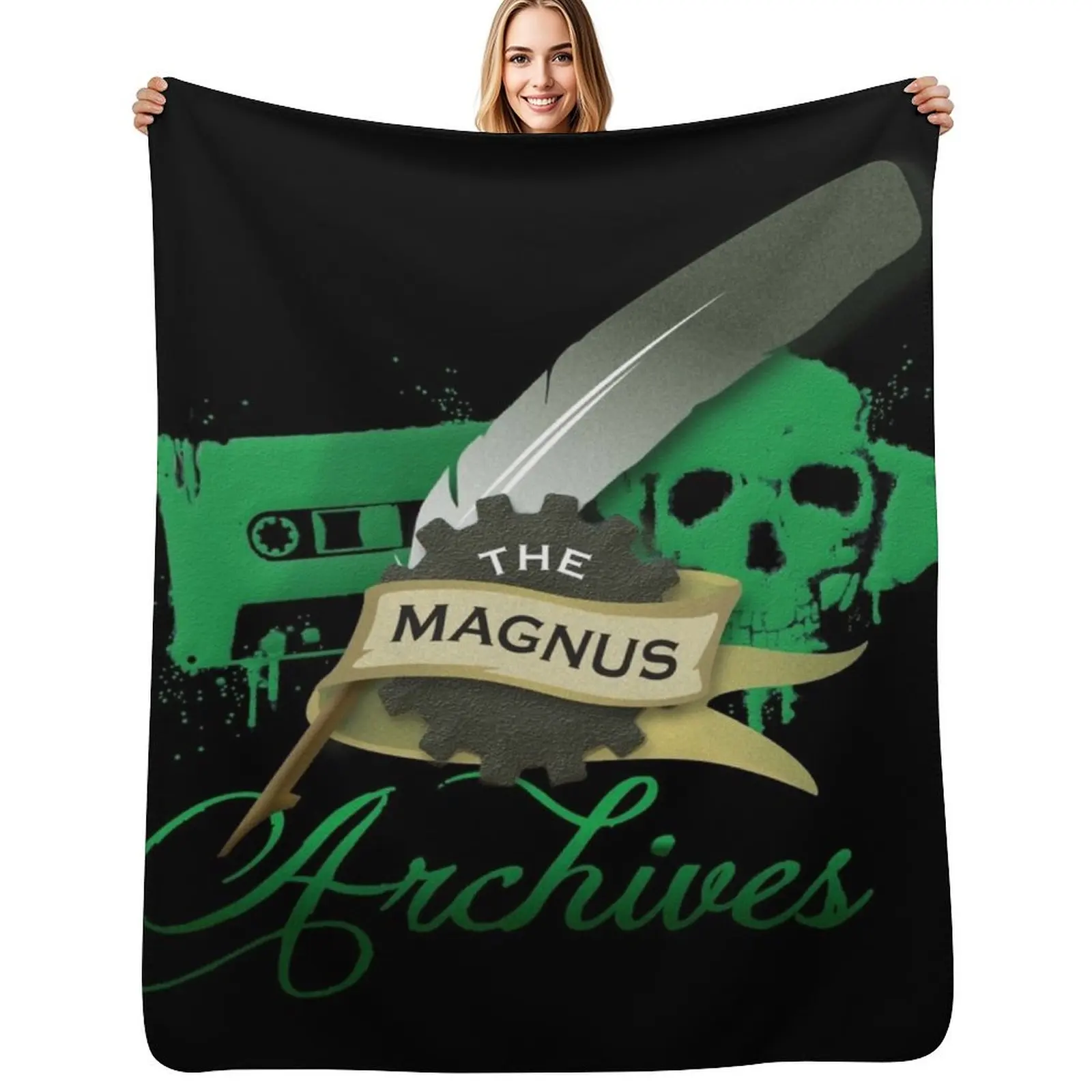 

The Magnus Archives Logo Throw Blanket Soft Home Decor Blanket for Couch Bedroom