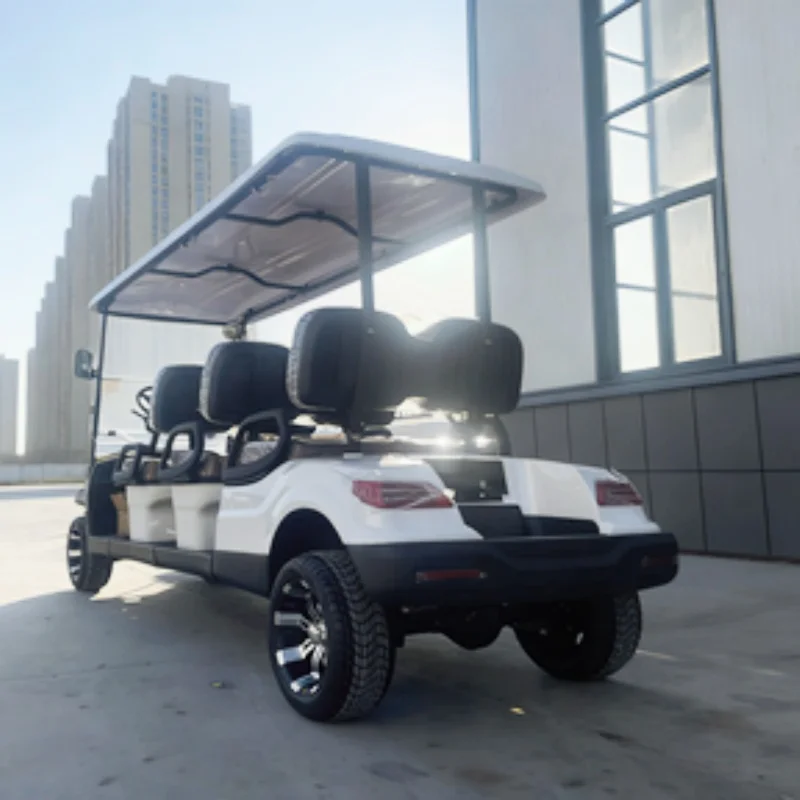 2026 Brand Electric Sightseeing Buggy Electric Golf Cart 6 Seat Steel Material Folding Windshield Off-Road Tires Rust-Resistant