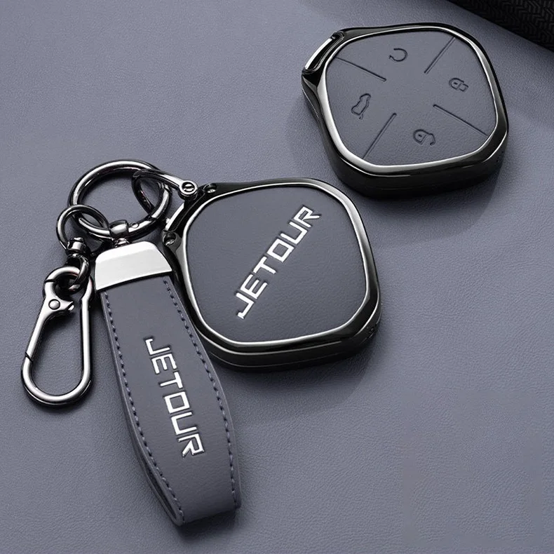 Zinklegierung Schlüsselhülle für Chery Jetour Dashing Zubehör X-1 Plus DTC IDM 2025 2026 Fernbedienungsabdeckung Schlüsselanhänger Halter – Detail 6