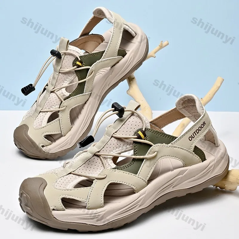 

Мужская повседневная обувь с дышащей сеткой, нескользящие легкие удобные уличные пляжные спортивные сандалии Baotou, туфли на плоской подошве