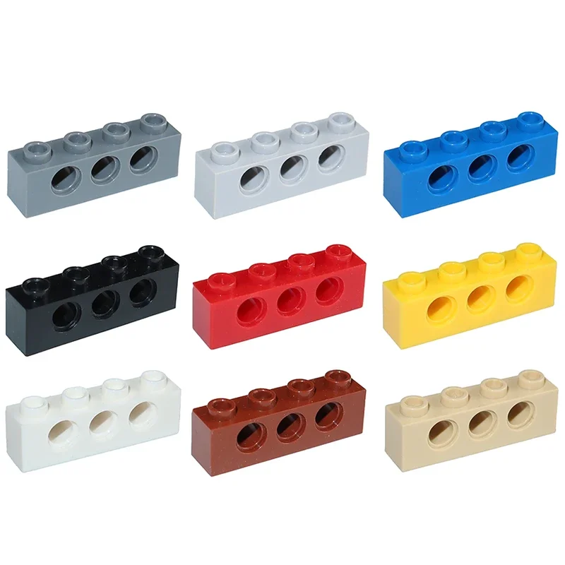 Baksteen 1x4 met 3 gaten MOC Technische montage Deeltjes 3701 DIY Bouwstenen Educatief speelgoed voor kinderen
