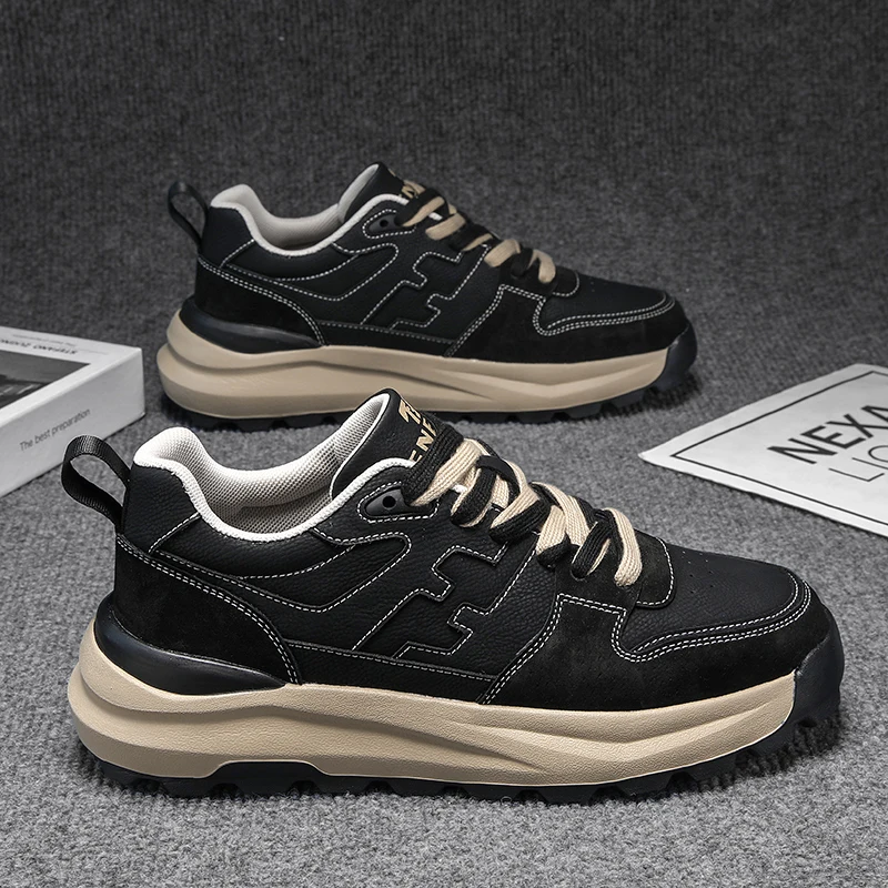 

Men's Casual Sports Shoes with Thick Sole – Multi-Functional Running Style, Lightweight Breathable Lining. Perfect for Outdoor A