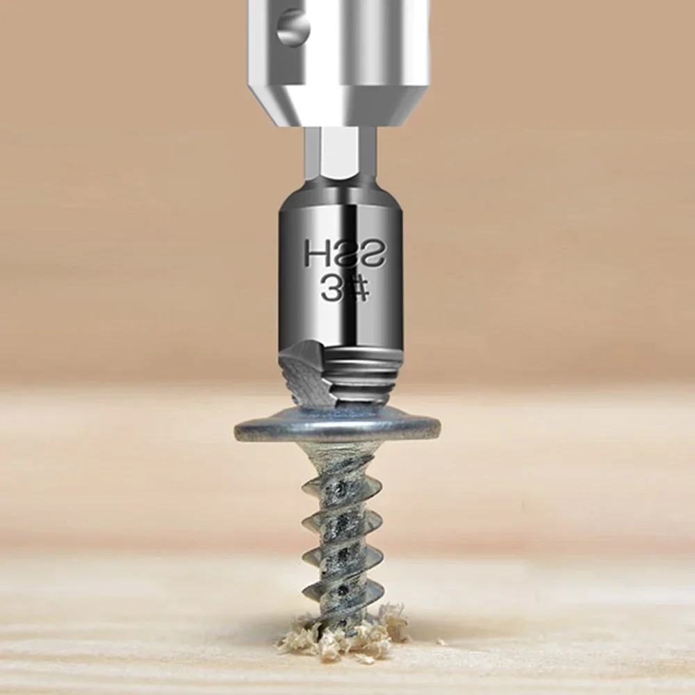 5Pcs Damaged Screw Extractor Set Bolt Remover Hex Shank Drill Bit Tool for Stripped Screws Includes Sizes 0 to 4