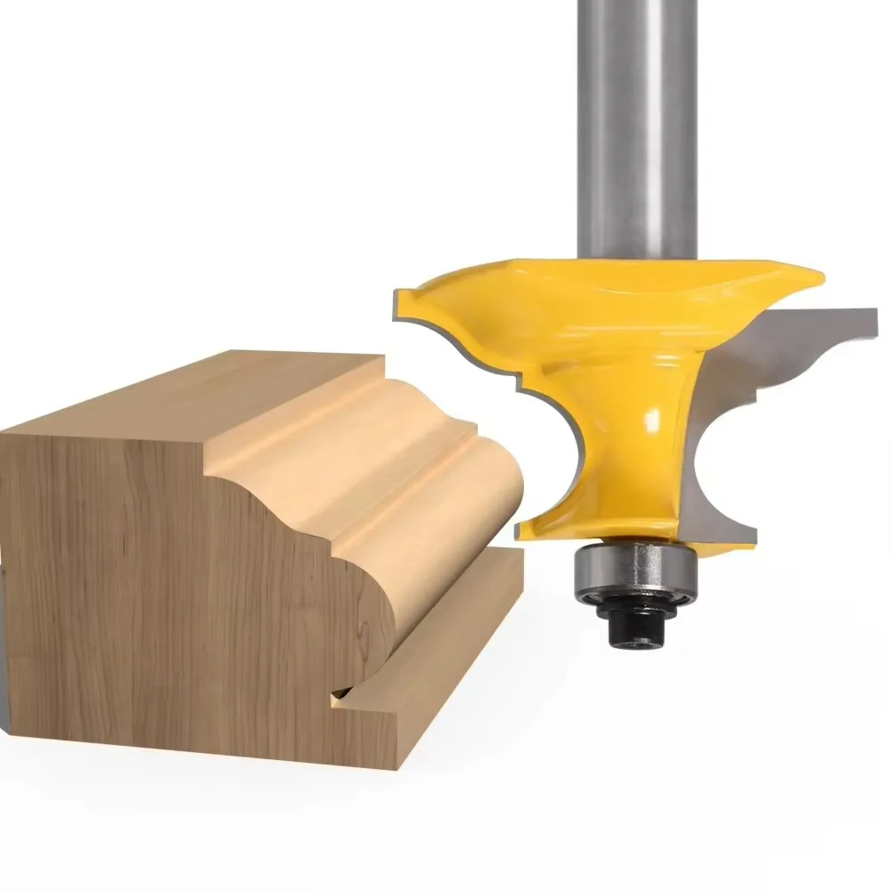 2 Pz/set 1/2 "12.7MM 12MM Gambo Fresa Intaglio del Legno Wainscoting Roman Ogee & Piedistallo Router Bit C3 Punta In Metallo Duro di Legno