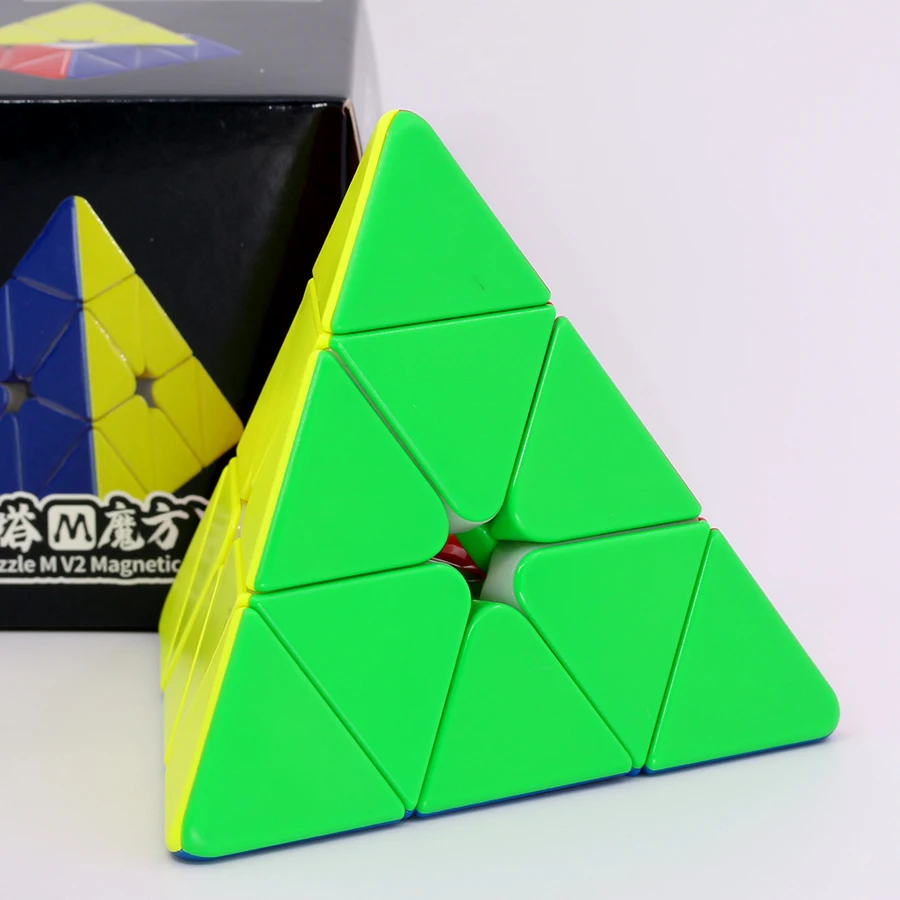 MoYu Pyramid 3x3 V2 M Magnetic Pyramorphix Stickerless Professional Twist Magic Cube 4 Face Tower Magico Cubo 3*3 Logic Toy Game