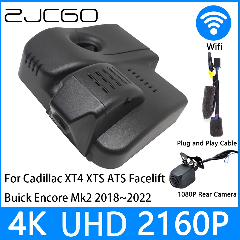 

ZJCGO Dash Cam 4K UHD 2160P Car Video Recorder DVR Night Vision for Cadillac XT4 XTS ATS Facelift Buick Encore Mk2 2018~2022