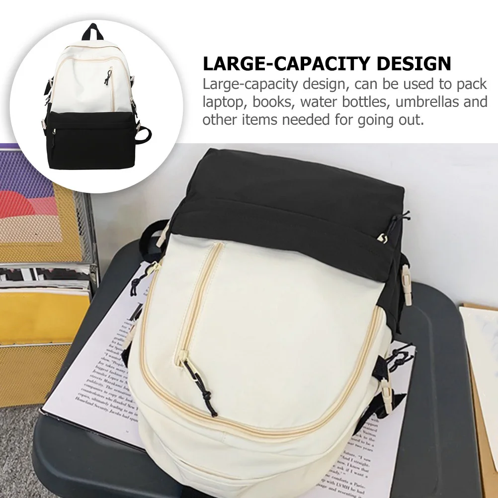 حقيبة ظهر للكمبيوتر المحمول بسعة مقاومة للماء للطلاب في الهواء الطلق للمدرسة والمكتب والمشي لمسافات طويلة للاستخدام اليومي