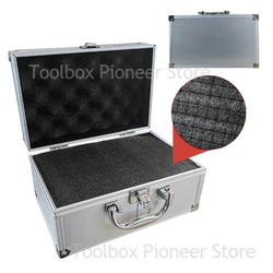 Tool Box Aluminum Alloy Instrument Case Durable Strong Portable Organizer Large Space for Warehouse Garage Household Car