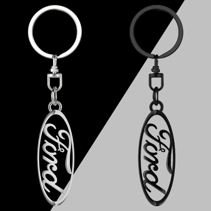 Car Key Chains Keyring Pendant Metal Keychain Holder Auto Accessories For Ford Fiesta Focus 2 mk3 Mondeo mk4 Mustang Ranger Kuga