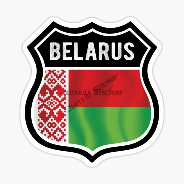 

Belarus Flag Sticker White Knight Crest National Flag Waterproof Accessories Vinyl Self-adhesive Sticker