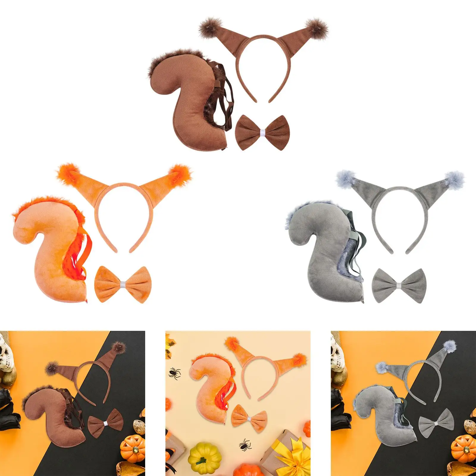 

Костюм с хвостом животного, повязка на голову для косплея на тематические вечеринки в стиле животных