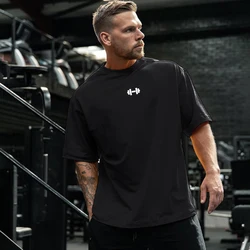 Mesh Oversized Half Sleeve Running Shirt Mens Fitness T Shirt Quick Dry Loose Sportswear Gym Clothing Loose Bodybuilding T-shirt