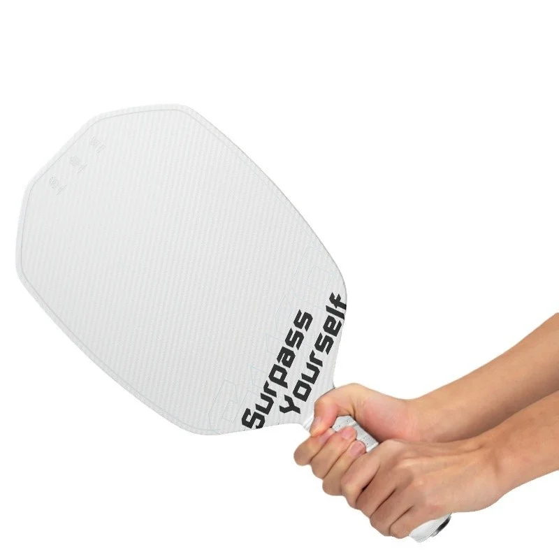 Custom Jusian T700 Carbon Fiber Hexagon Anti-slip Pickleball Racket 16mm Thickness 220g 41.7cm 40 Holes Direct Factory Source