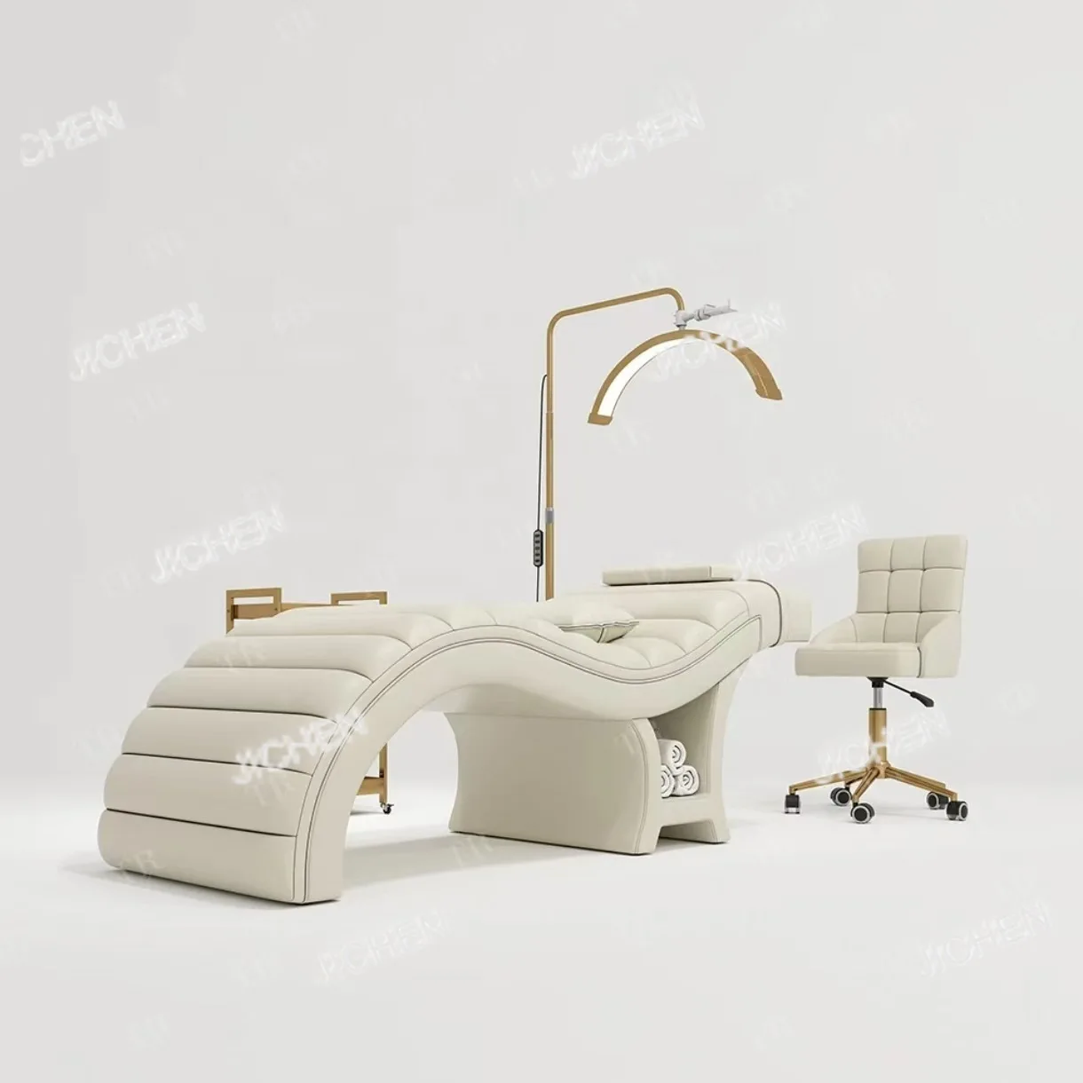 

Массажный стол JC Customizable Curved S-bed INS премиум-класса для салонов красоты, косметологических процедур и ухода за лицом.