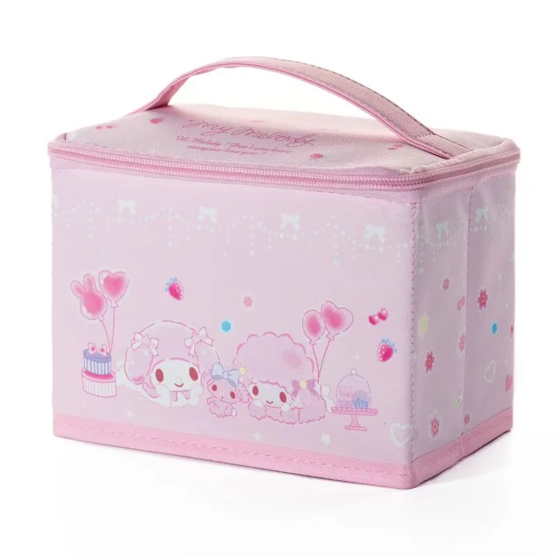 

Hello Kitty Cinnamoroll Anime Kawaii Sanrio Makeup Bag Cute Kuromi My Melody Large Capacity Toiletries Storage Box Gifts Toys