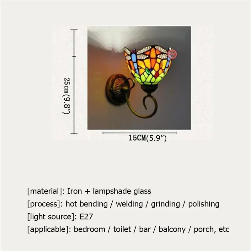 SEAN Tiffany Wall Lights Sconces Contemporary Creative LED Lamp Indoor Fixture For Home Decoration