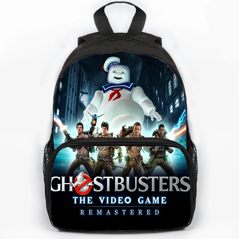 Nylon Backpack with Ghostbusters Prints Cartoon Anime School Bag Custom Large Capacity Kids Bags for Boys Girls Student Backpack