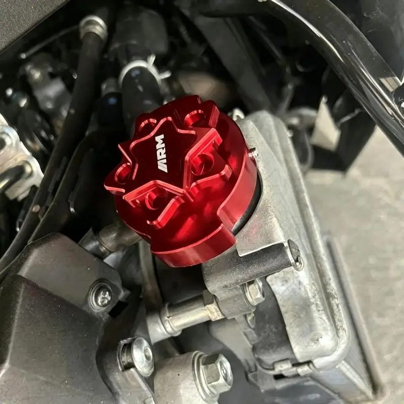 Universal Motorcycle Radiator Cap Cover Full CNC Star Pattern Rust Resistant for NMAX AEROX CLIC Daily Riding Use