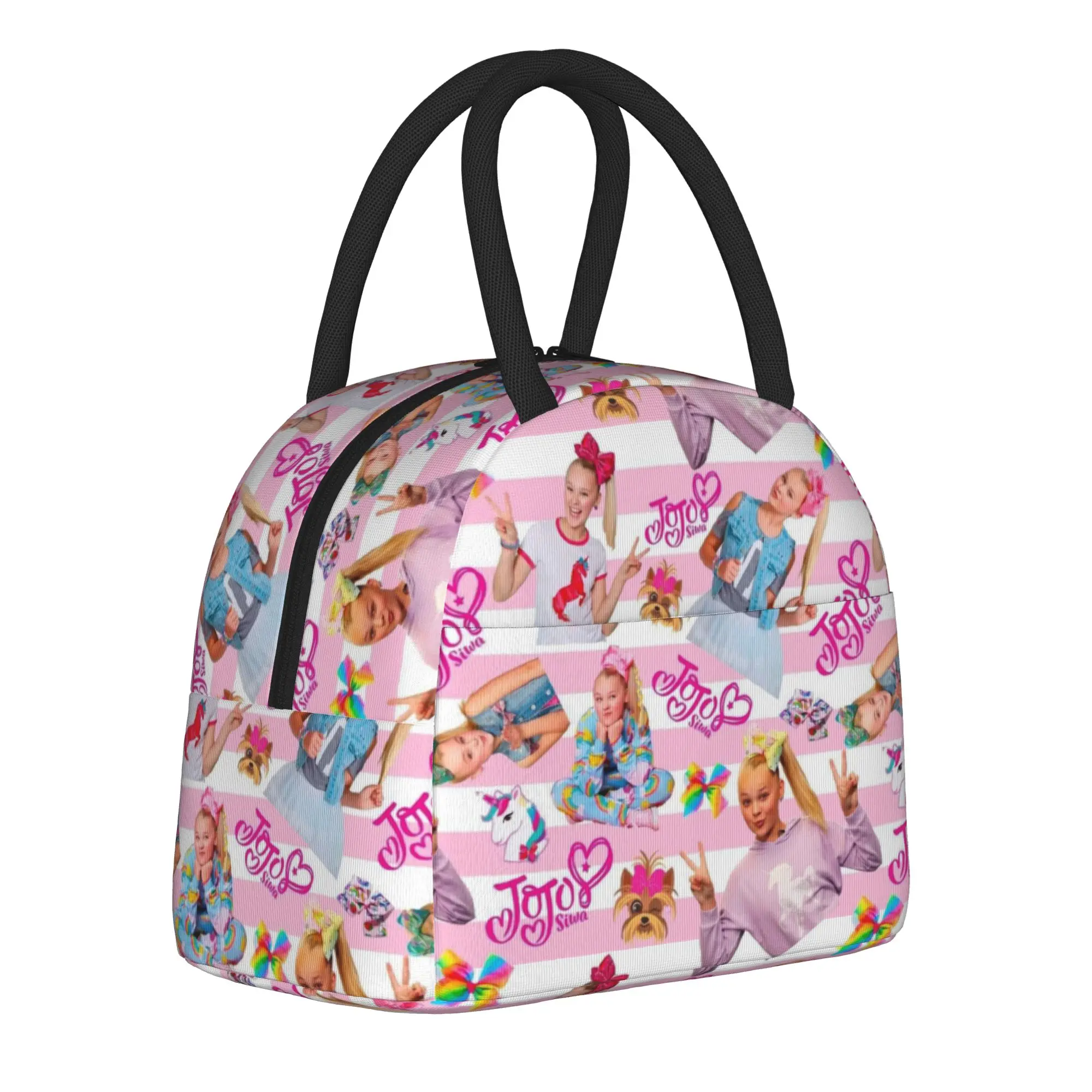 Jojos Siwa Singer Bolsa térmica para el almuerzo para hombres y mujeres, bolsa para comida, nevera portátil, lonchera térmica para el trabajo