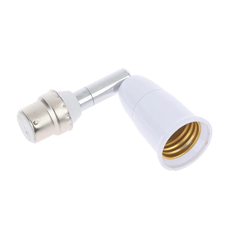 Hot Sale 1Pc B22 To E27 Extender Screw E26 Bulb Holder Adapter 90 Drgee Rotatable Bendable Light Socket Holder Converter