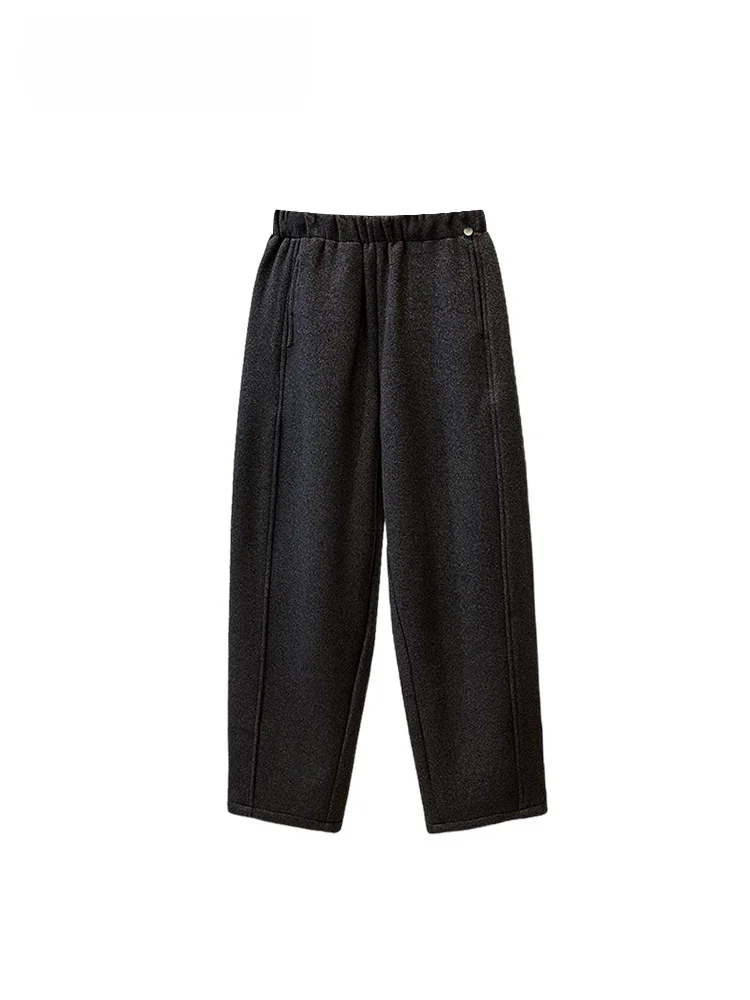 

High Waist Fce Lined Casual Harlan Pants plus Size Women's Faionable Versatile Spring Leisure Trousers