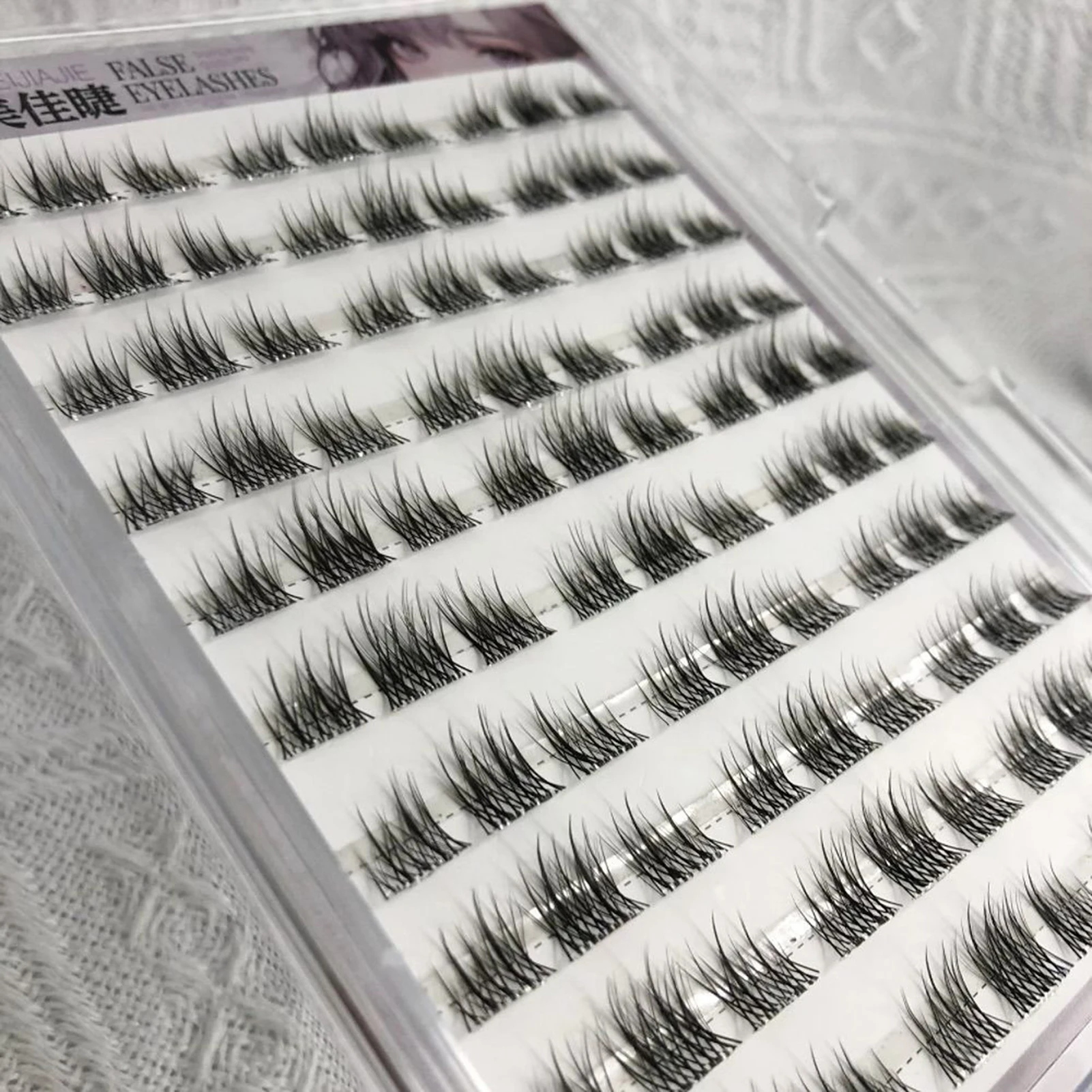 接着剤不要のつけまつげ ナチュラルなタンポポ風つけまつげ 3Dドールマンガ風 11-13mmミックス長さ デイリーマツエク サロンメイク