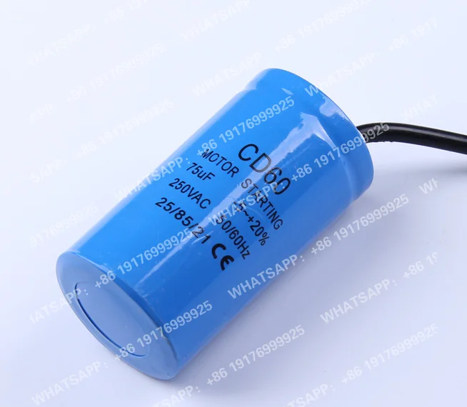 Condensador CD60 250V 75uf 34*80mm