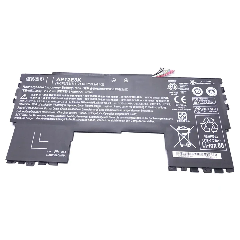 Imagem -02 - Bateria do Portátil para Acer Aspire s7 S7191 Ultrabook 11 Cp3 65 1142 Cp5 41 61-2 7.4v 3790mah 28wh Novo Lmdtk-ap12e3k