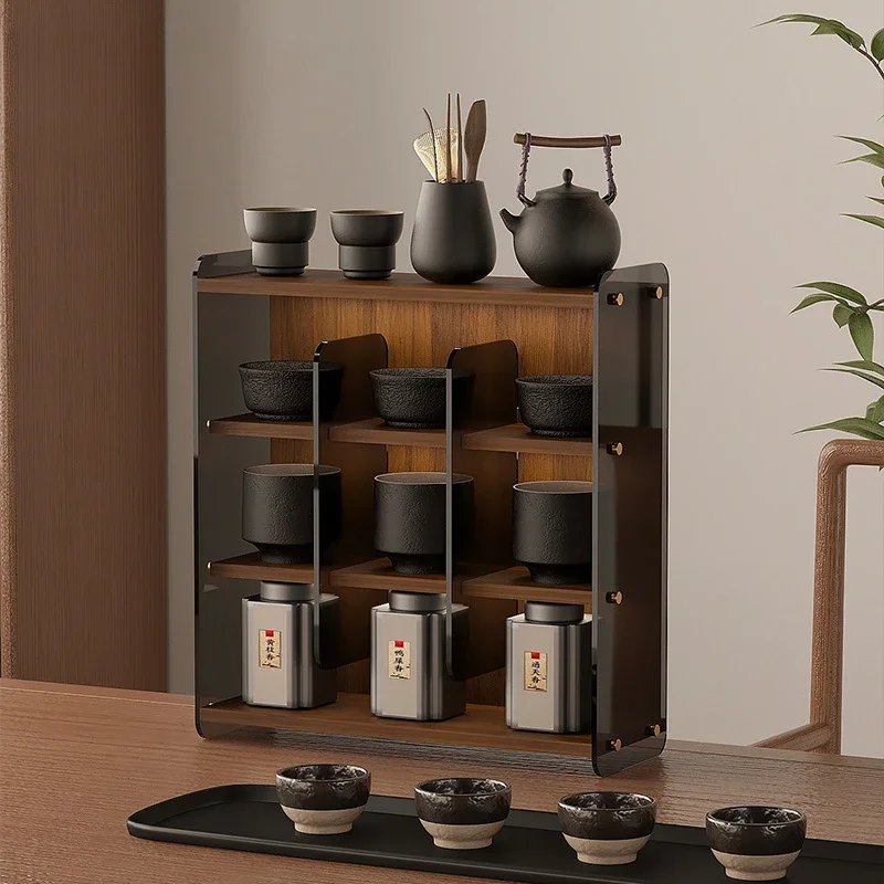 

Desktop storage dining table, countertop multi-layer storage cup holder, office table cup storage rack