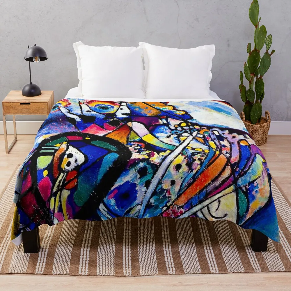 wassily kandinsky art style Throw Blanket Bed Softest Weighted Blankets