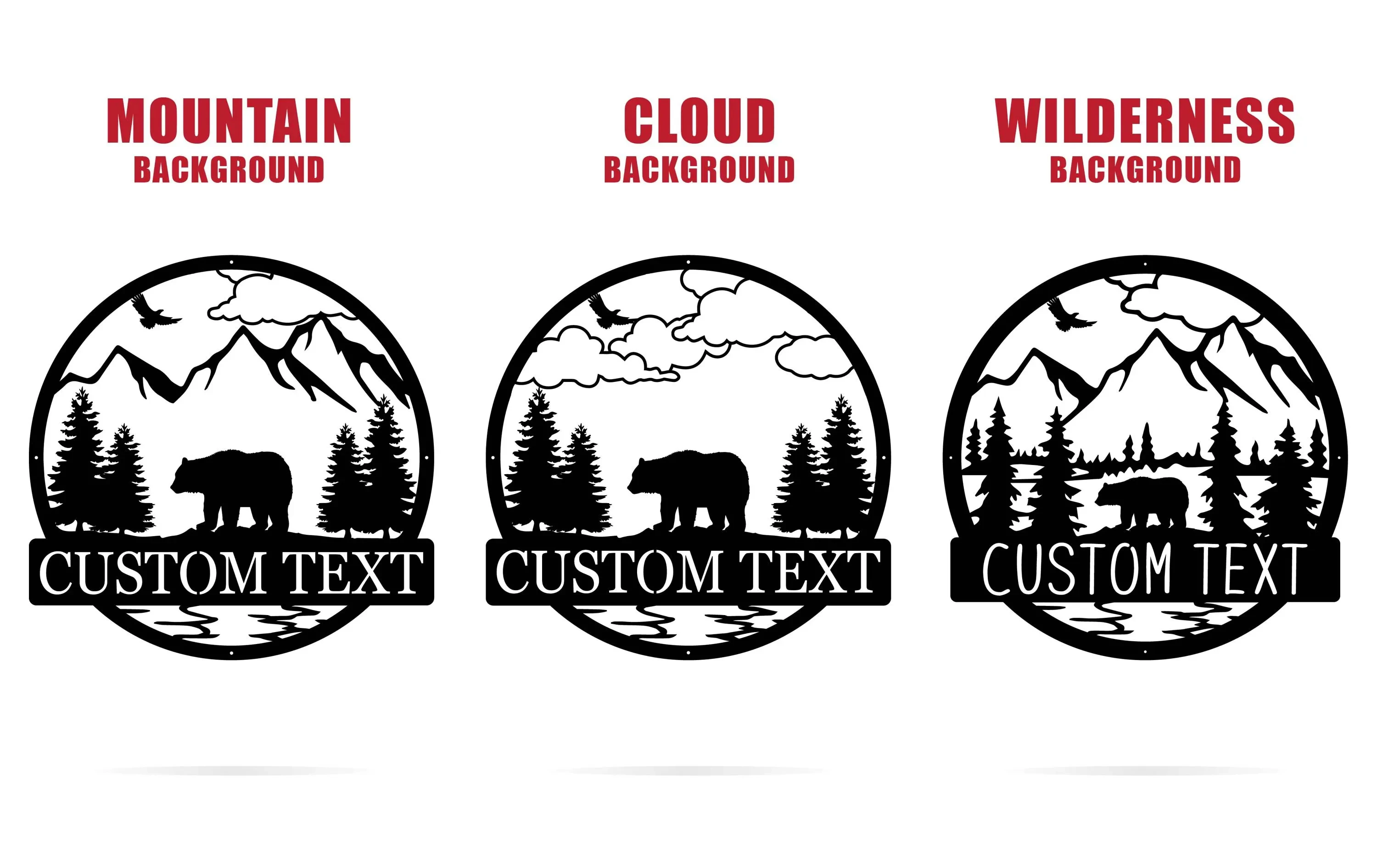 Sinal de cabine de urso deserto decoração de montanha sinal de urso de metal personalizado decoração de urso ao ar livre decoração de urso de cabine rústica sinal de urso