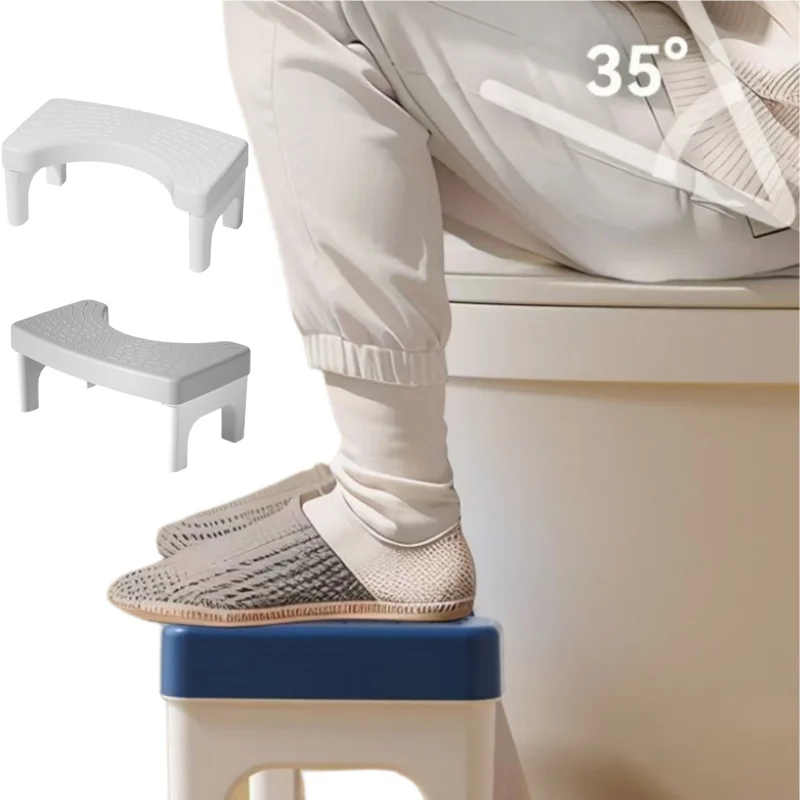 Multifunctional Toilet Stool Load Bearing Anti slip Step Foot Stool Foot Seat Rest For Children Old People Bathroom Accessories