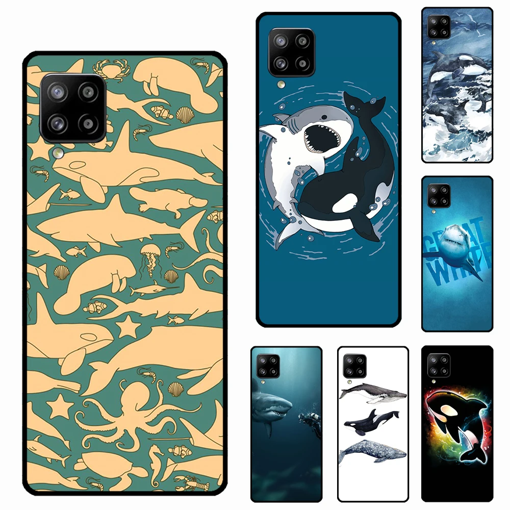 Shark and Killer Whale For Samsung Galaxy A71 A51 A41 A31 A11 A10 A50 A70 A21S A20e A12 A52 A72 A32 Phone Case