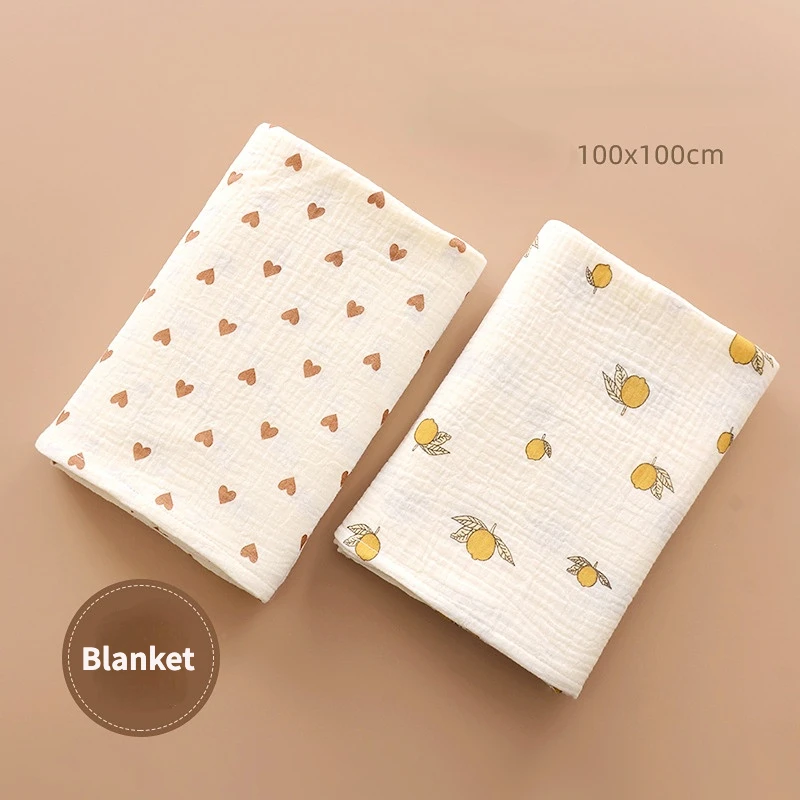 

Muslin Swaddle Baby Blankets Newborn Cotton Bedding Cover Travel Blanket Breathable Infant Receiving Blanket