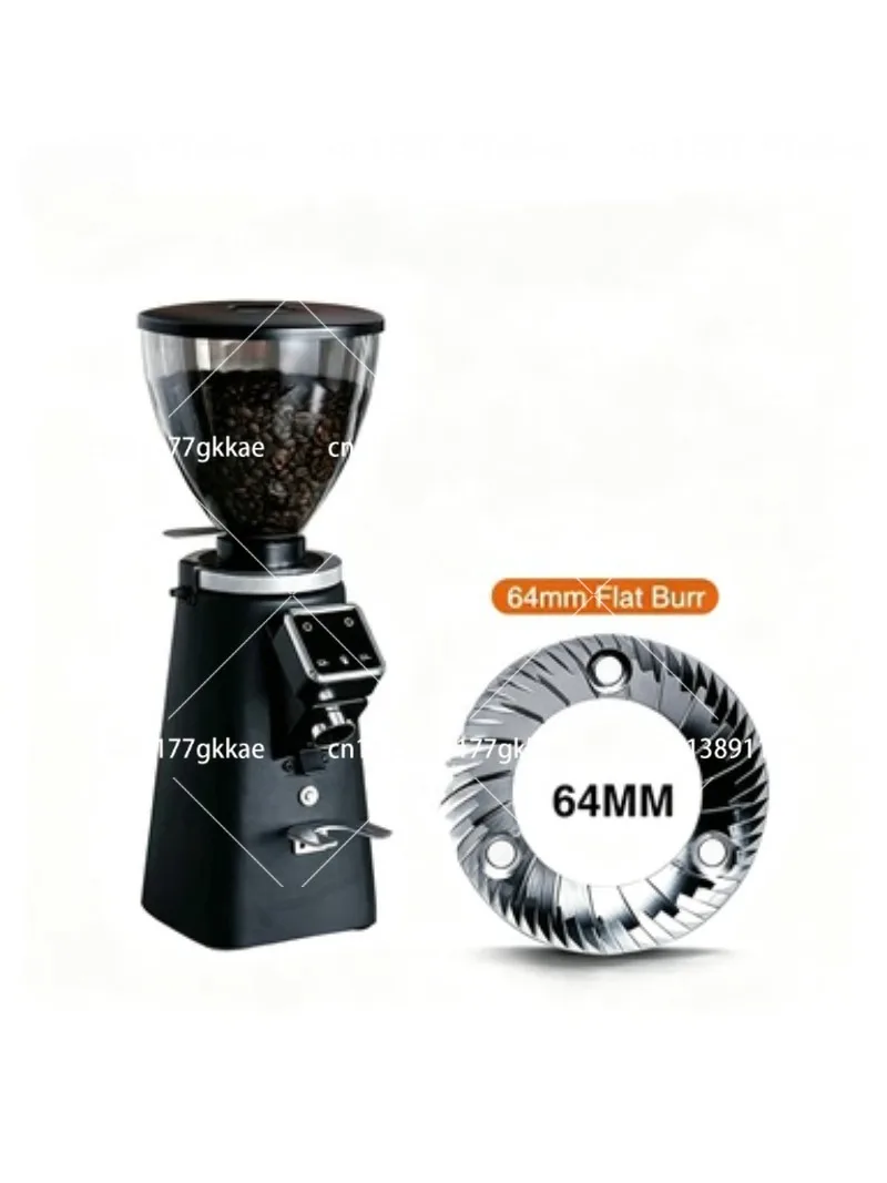 Commercial 64mm Burr Grinder Anti-Static 750g Hopper Quick Release 350W 110-240V
