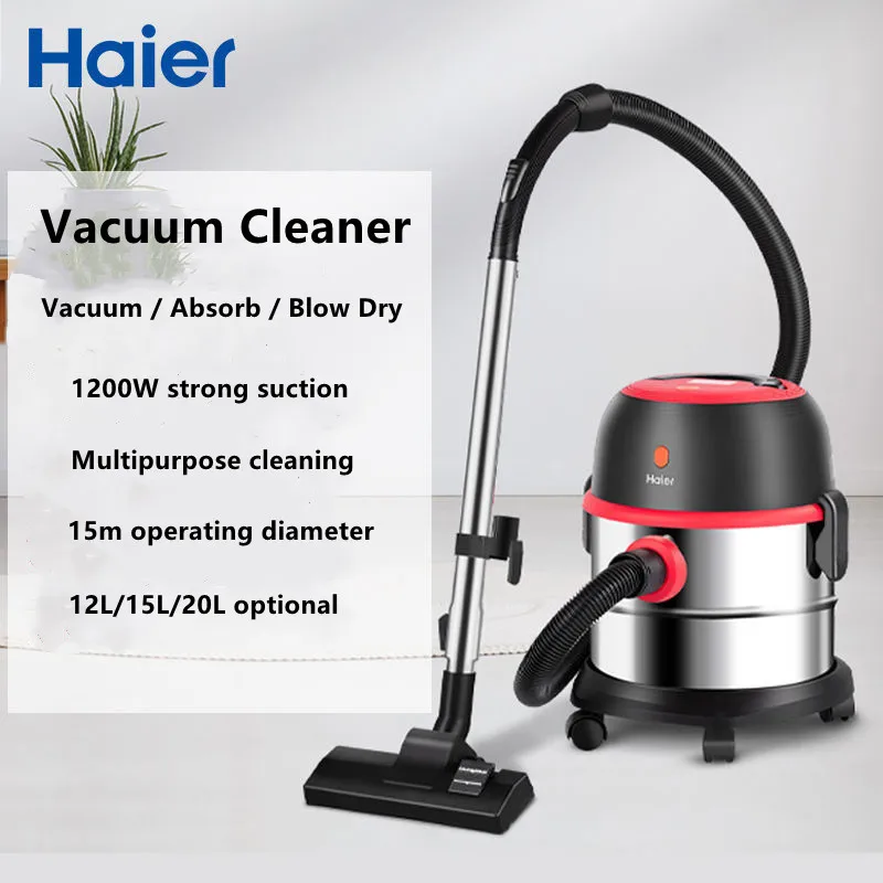 

Haier Vacuum Cleaner Household Large Suction Car with Barrel Type Dry and Wet Blowing Three-purpose Industrial Vacuum Cleaner