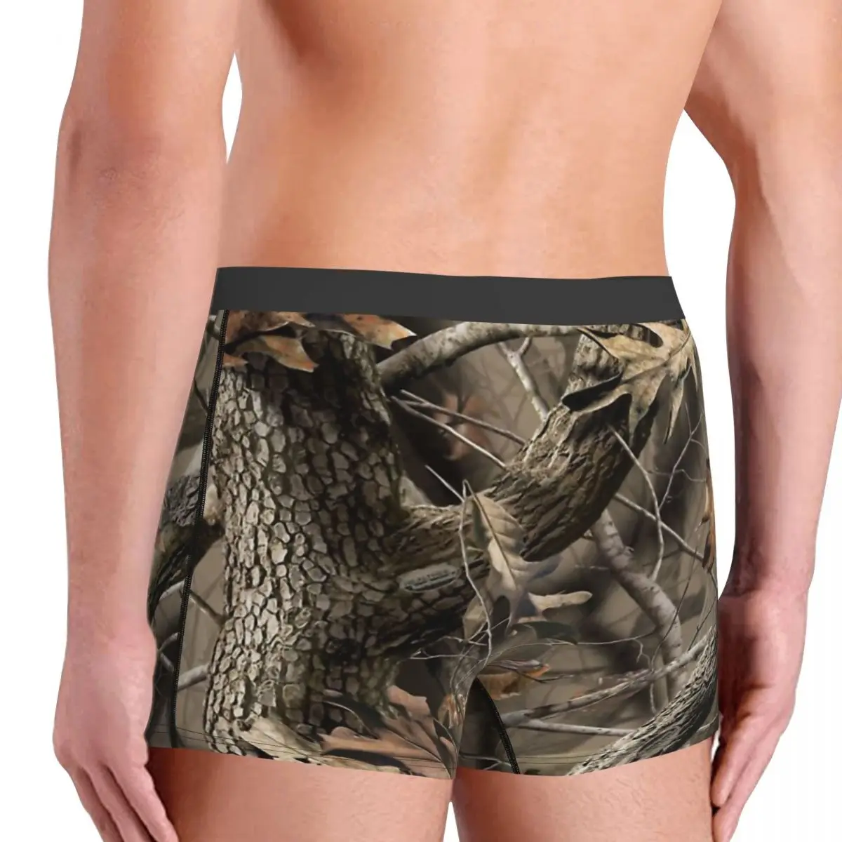 Real Tree Men Boxer Briefs Camo Camouflage Army Breathable Creative Underwear Top Quality Print Shorts Birthday Gifts