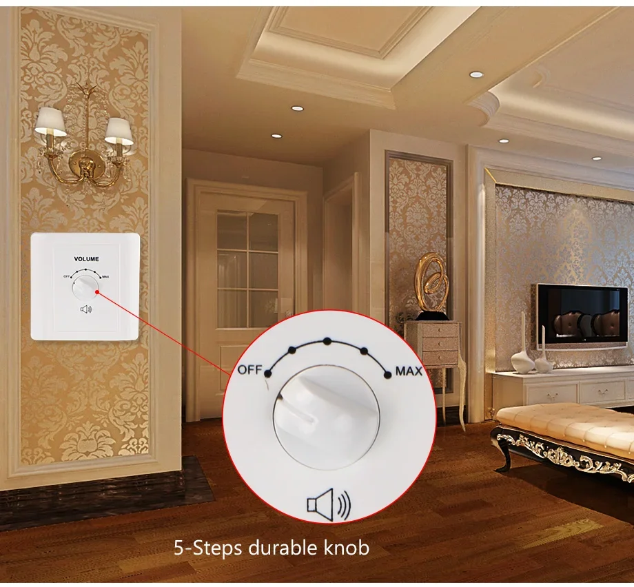 Oupushi speaker  wall volume controller 100V in wall volume control knob for Pa system