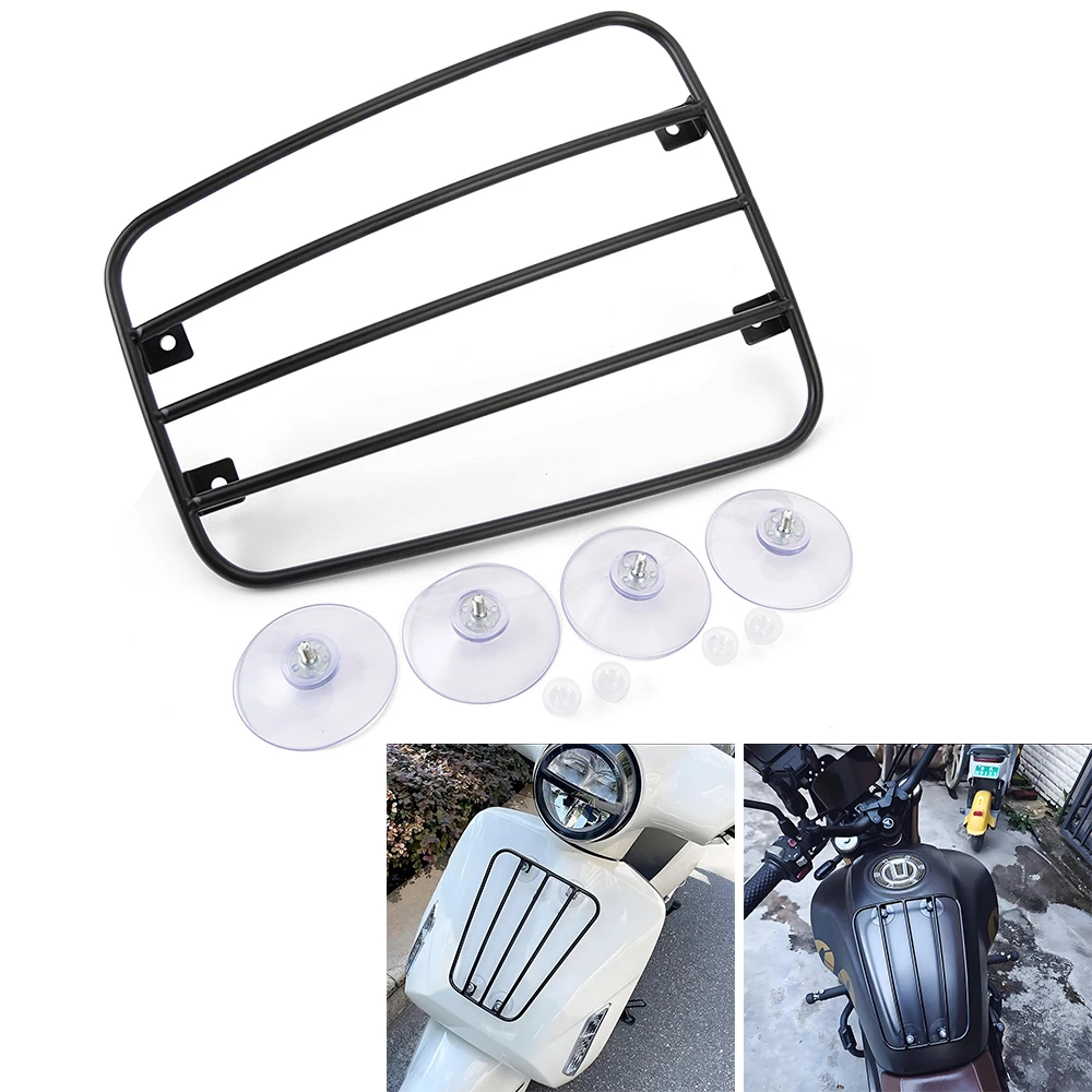 

Motorcycle Iron Rear Front Sissy Bar Backrest Luggage Rack for Yamaha Honda Suzuki Motorcycle Modified Part 24.3cm x 19.3cm