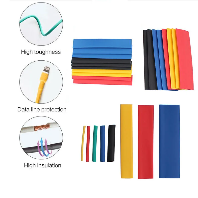 Thermoresistant Tube Heat shrink tube for cables 2:1 Heat Shrink Tubing Terminals Insulation Electronics Kit