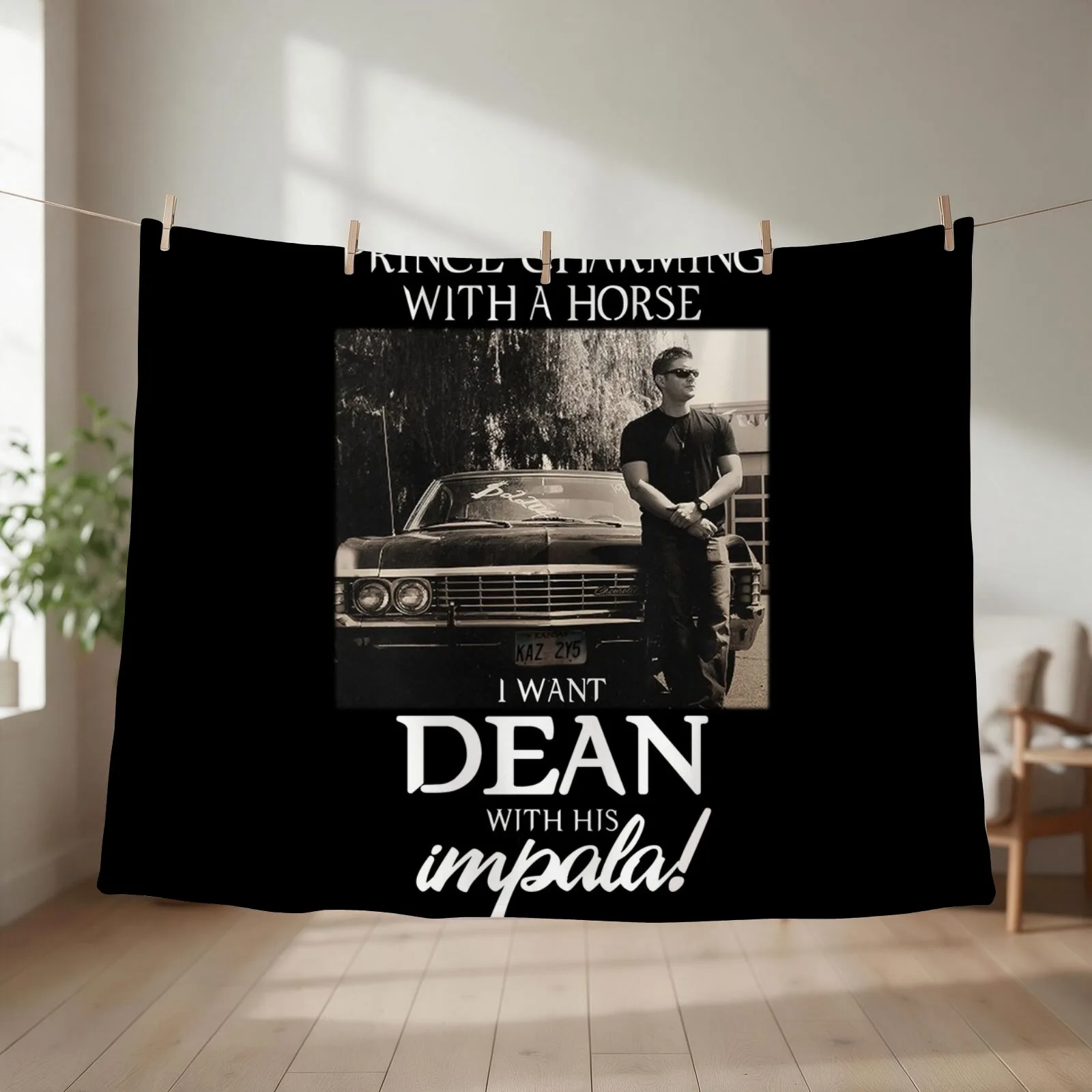 Forget The Prince Charming With A Horse. I Want Dean With His Impala Throw Blanket