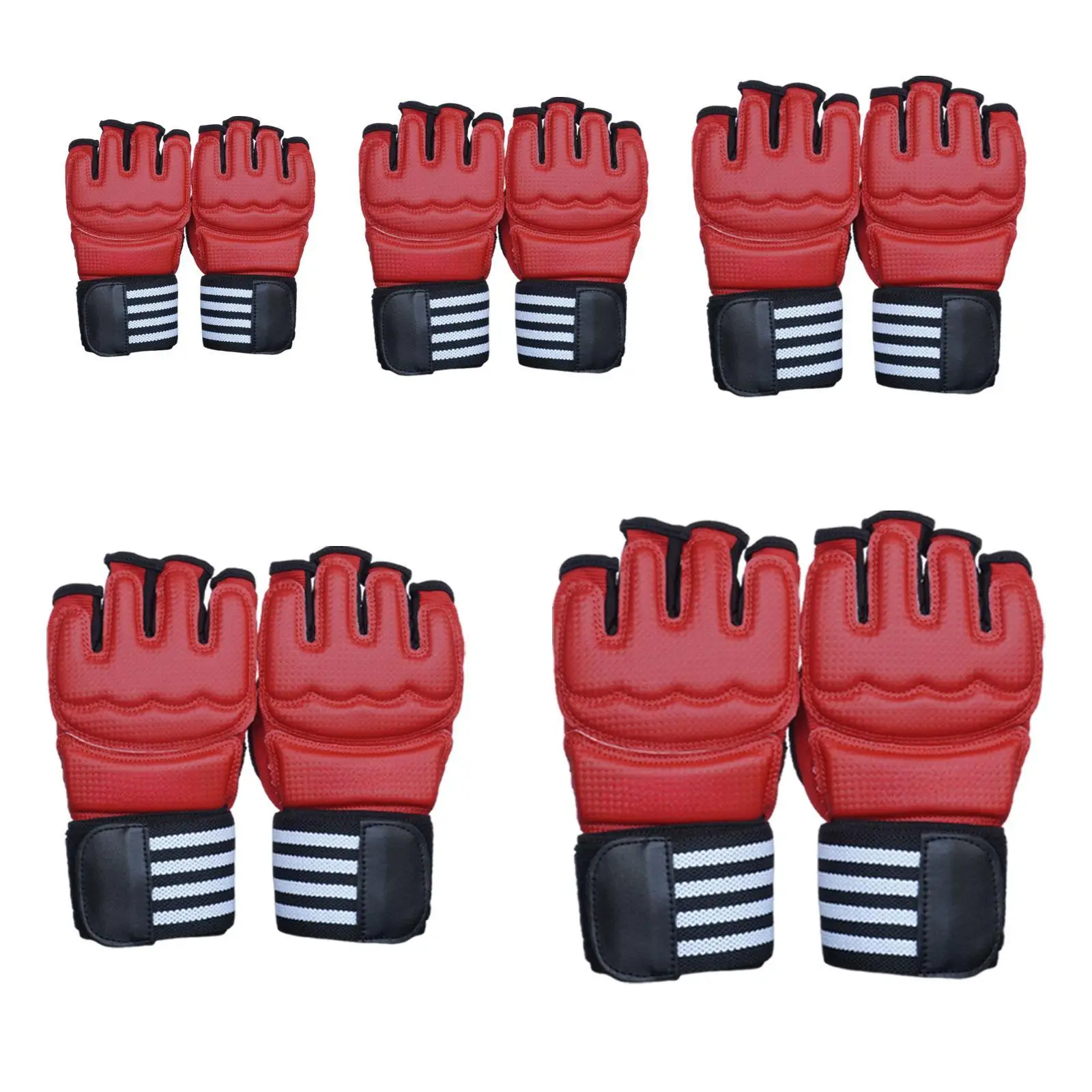 

Boxing Training Gloves Elastic Fit Half Finger Lightweight Kickboxing Mitts Breathable for Taekwondo Gym Sanda