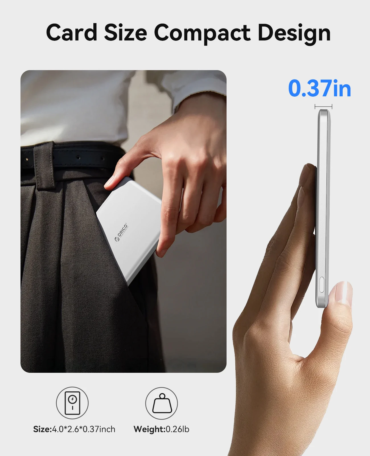 ORICO Magnetic Power Bank 15W  - Power Bank Slim 评论和价格