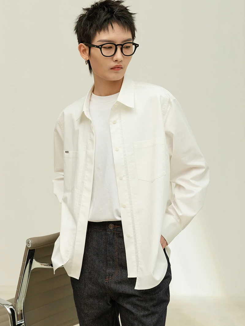 

HIER Neutral Sle Двухслойный дизайн Логотип из нержавеющей стали Long Sve Нелегкий белый irt Малый размер T