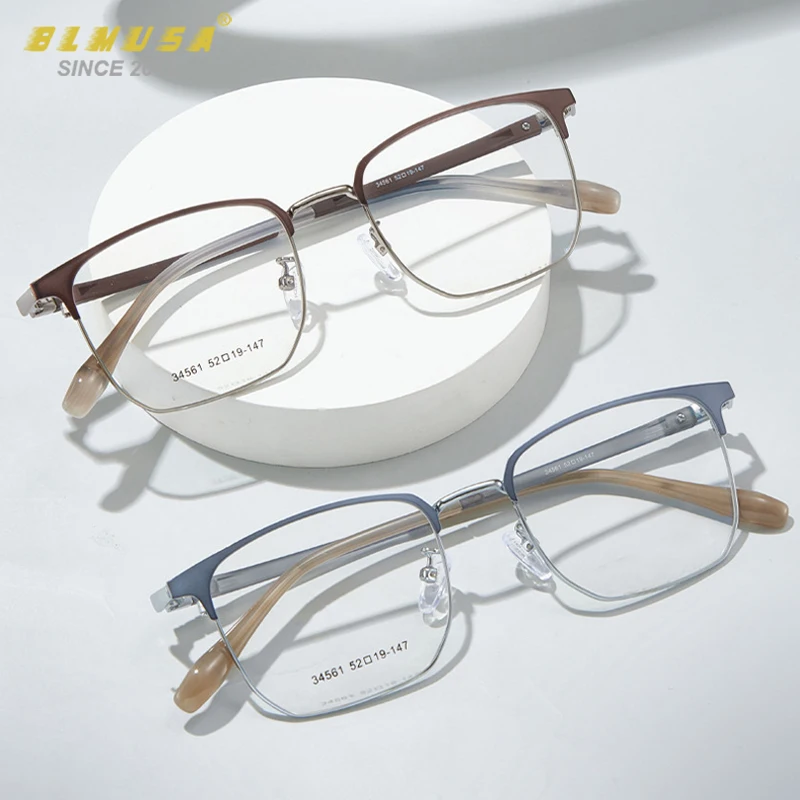 

BLMUSA Men Business Hyperopia Glasses Fashion Anti-blue light Reading Glasses Prescription Optical Photochromic Myopia Glasses