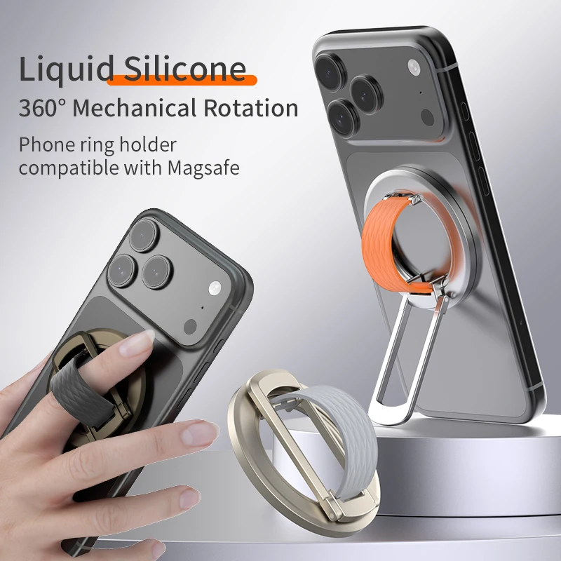 Magnetic Phone Holder for Magsafe DiDa 360° Rotation Finger Ring Buckle Strong Magnet Stand for iPhone 17 16 15 Pro Max Samsung