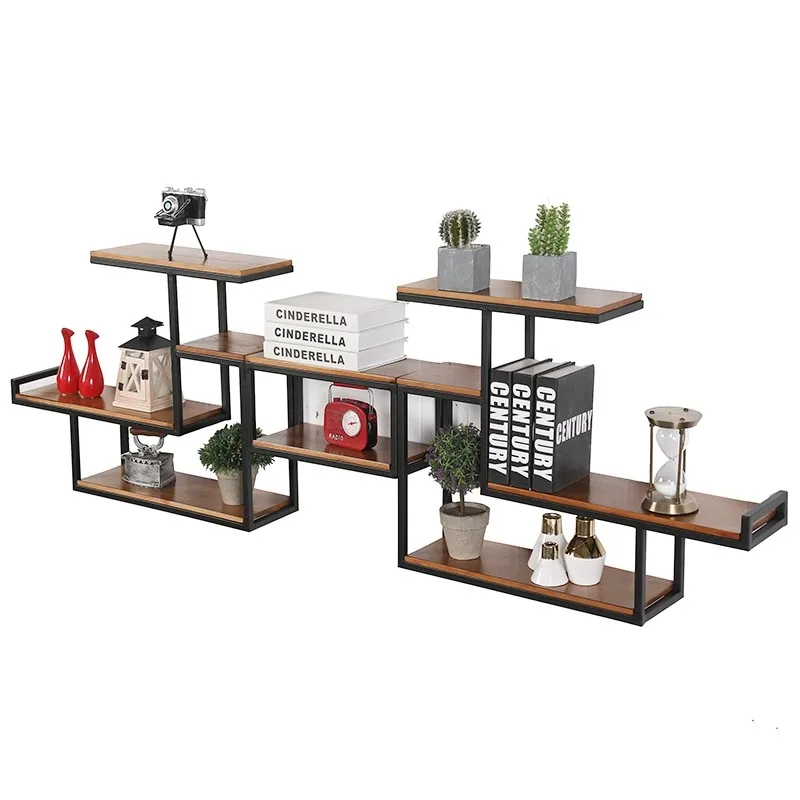 

Креативная многослойная настенная витрина с песочным фоном, винный шкаф и книжная полка, настенная подставка для компакт-дисков в гостиной