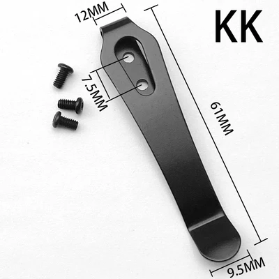 1pc DIY Folding Knife Clip 420 Stainless Steel Pocket Clips Back Clamps for Folding Knife Pocket Clip with Stainless Steel Screw