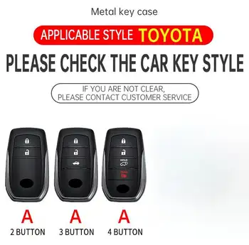 Kryt na klíč od auta pro Toyota GR RAV4 Crown Hilux Fortuner Corolla SE 2023 Camry Yaris Land Cruiser Prado Venza příslušenství 10 nejlepší prodej Kryt klíče Toyota Fortuner - №7