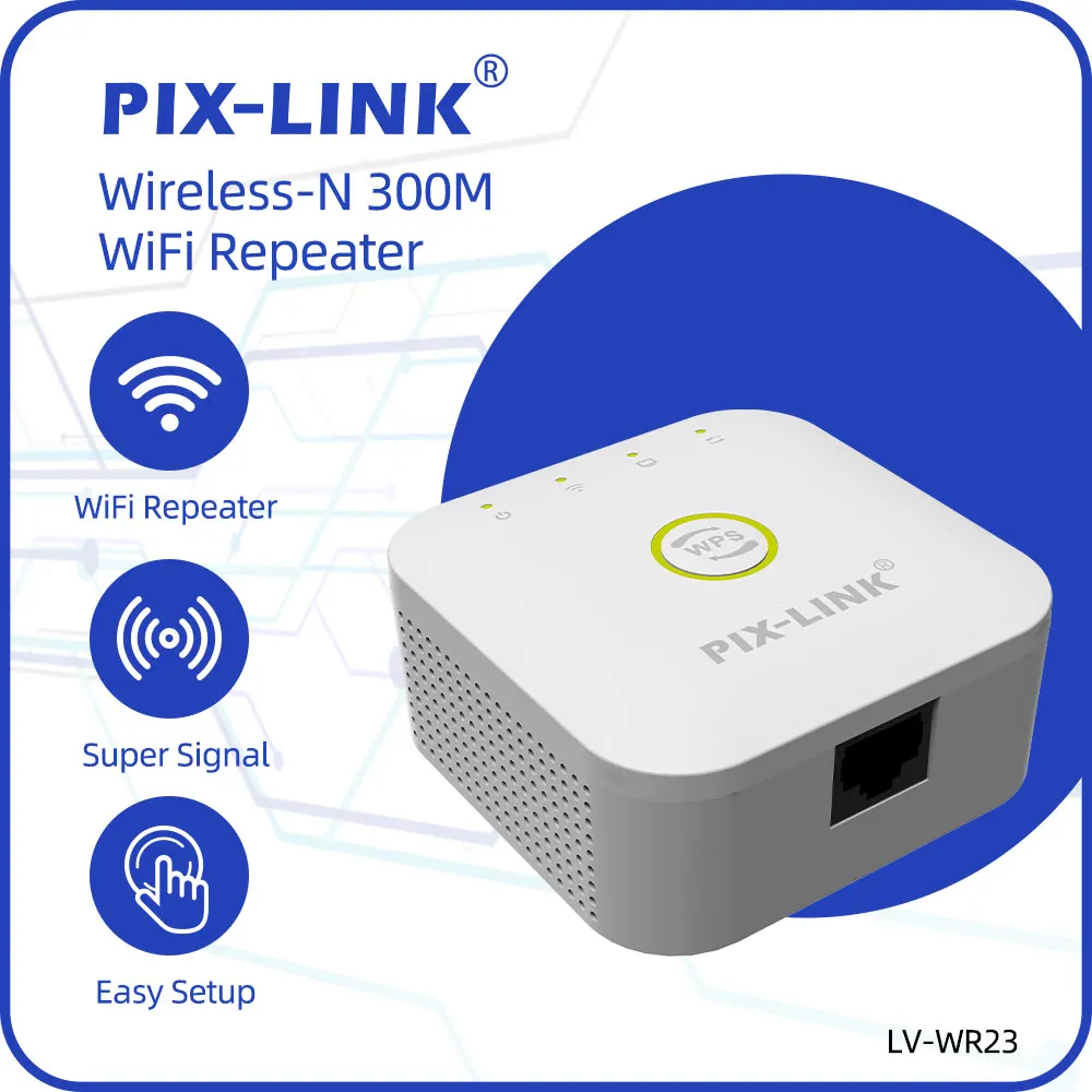 Pix-link wr23 wifi repeater 300m wifi drahtloser internet range extender signal verstärker für zu hause mit ap-modus